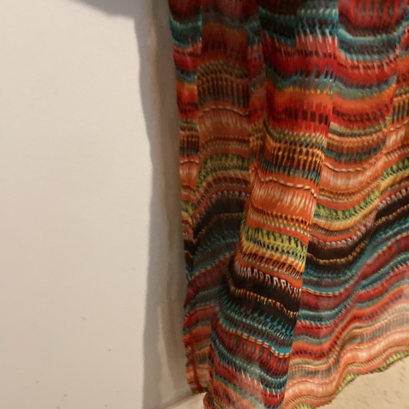 🍁 MAURICE Size M lined midi / maxi Summer Dress •Sunset Colors • boho - Picture 3 of 5